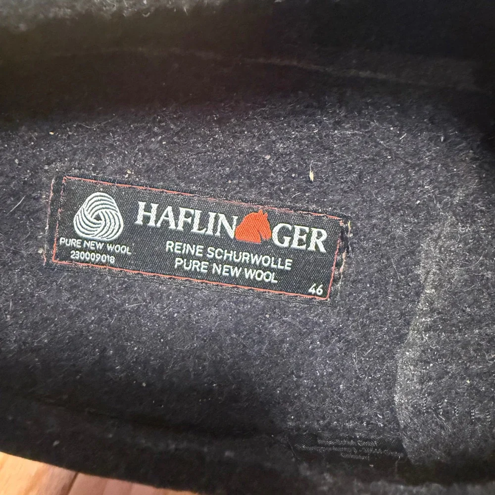 Haflinger GZL Leather Trim Wool Clogs Hard Sole Slippers EU 46 US Men's 13